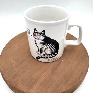Vintage Kiln Craft B. Kilban Love a Cat Coffee Mug Cat lover new kitten gift pre